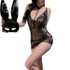 Sexy underwear deep lace perspective temptation, neck sling hip wrap sexy pure desire mesh uniform
