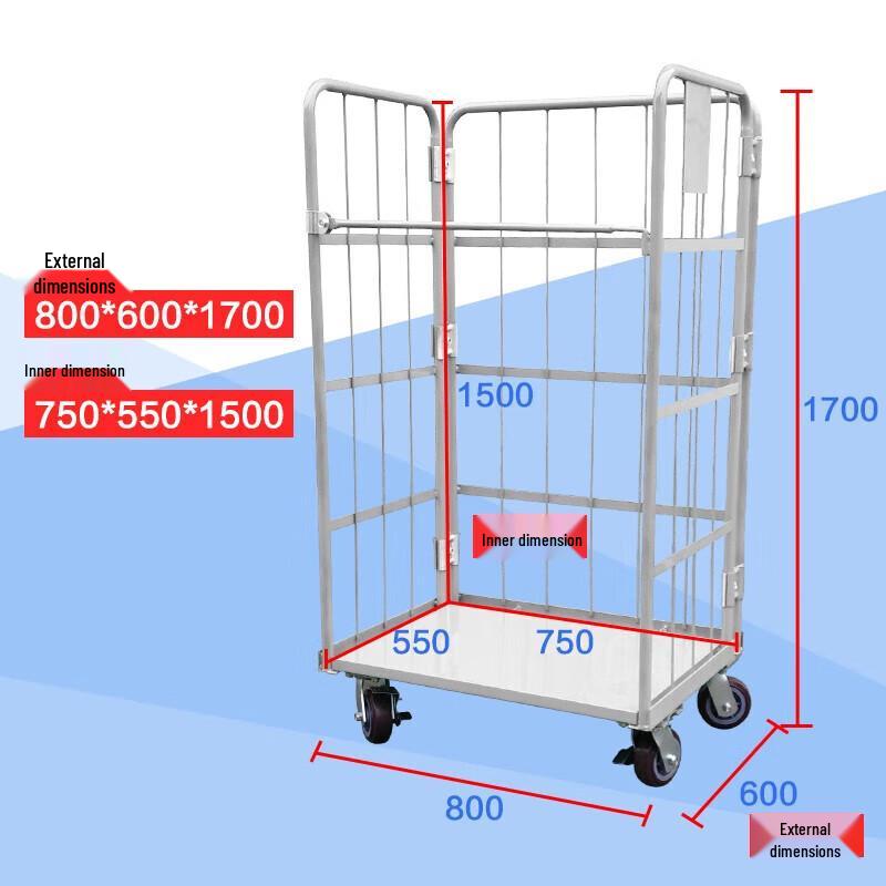 Kedhe Folding Mobile Logistics Cage Cart CN plug (adapter included)