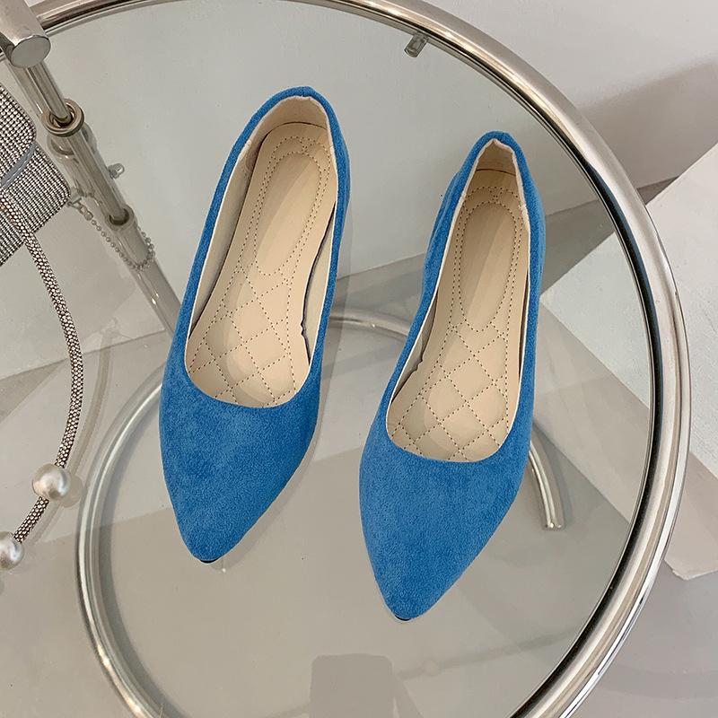 Women's Pointed Toe Suede Moccasins - Flat, Low-Cut, Plus Size for Spring/Summer 2025