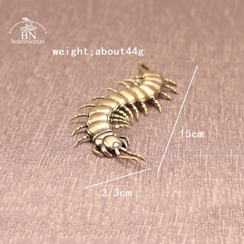 

Древняя медная подвижная сороконожка, украшение для стола, аксессуары, ремесла, имитация, фигурки животных, миниатюры, чай, питомец