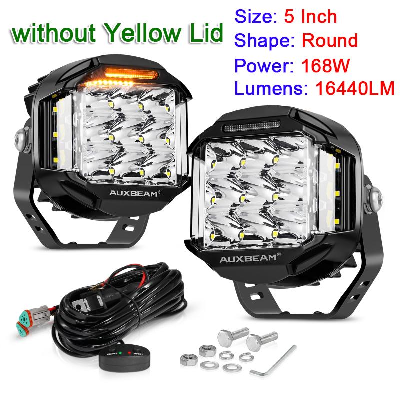 AUXBEAM 4 Inch 5 Inch LED Pod Lights Spot with DRL Work Light with Double-Side Shooter Lights for Truck Pickup ATV UTV SUV