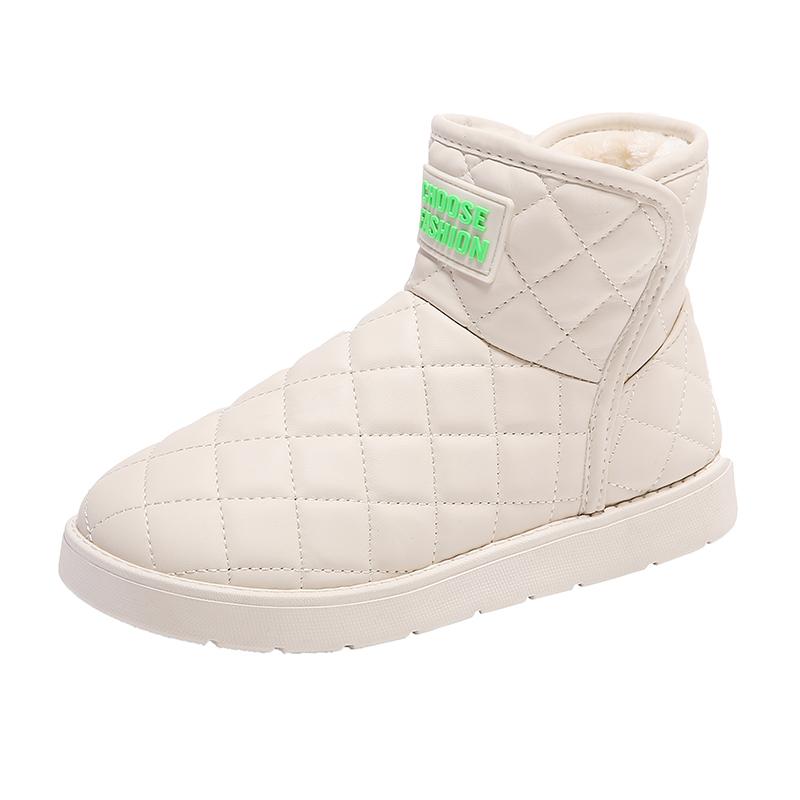 

Fashion Cotton Shoes Women s Winter New Style Outer Wear Extra Velvet Thicken Warm Shoes Thick-soled Increase The Height of Snow Boots 40 белый