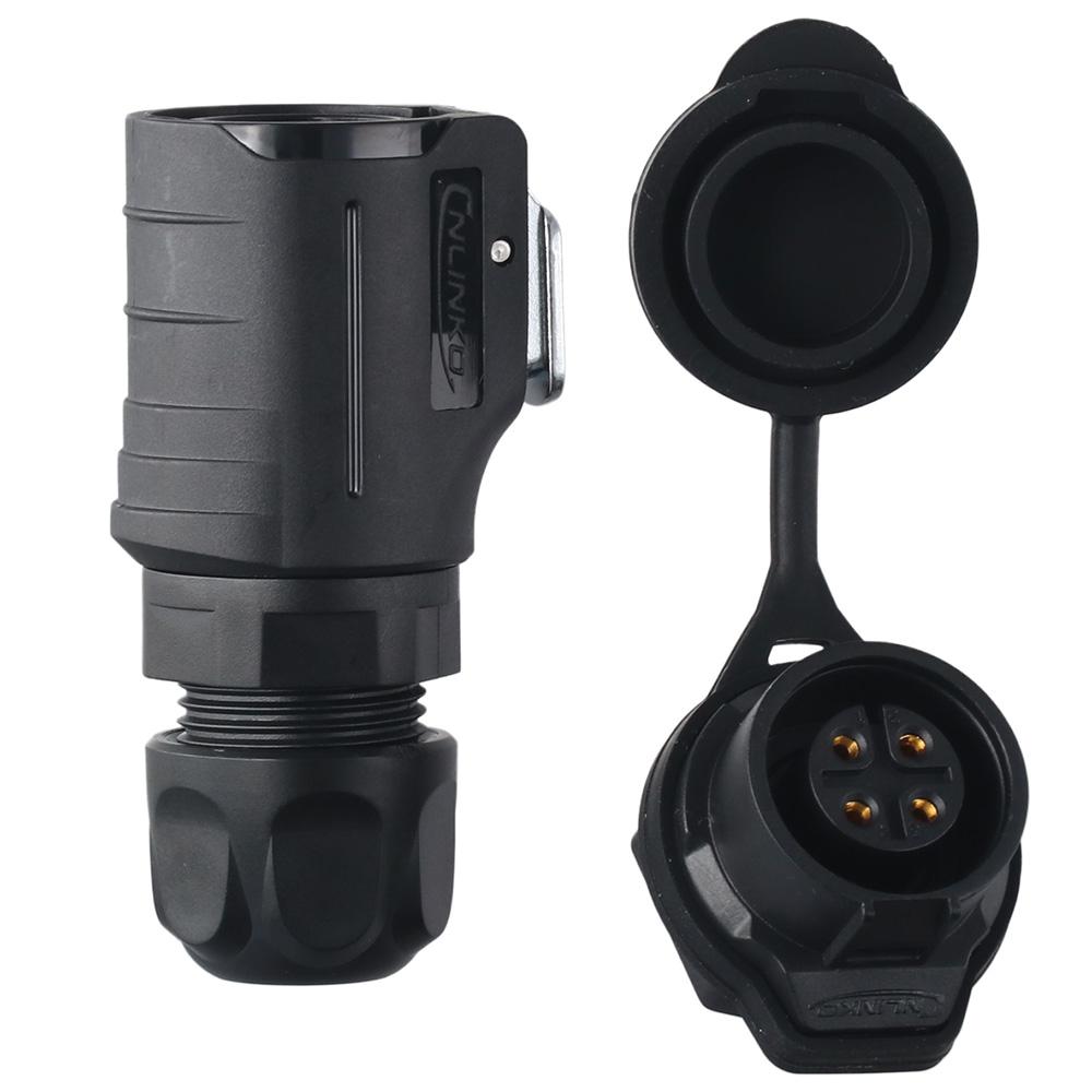 

Черный водонепроницаемый разъем 4-контактный круглый разъем для сварки жгута проводов панели светодиодное освещение