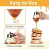1set Squeezing Bottle Plastic Sealed Can Creative Press Type Honey Jar Funnel Syrup Pot with Base Honey Syrup Sealed Jar