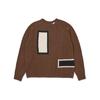 Levis Geometric Pattern Inlaid Round Neck Pullover Long Sleeve Sweater Men Sweater Brown A2981-0000