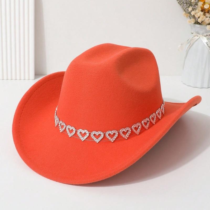 Love jazz top hat high quality woolen western cowboy hat summer men and women holiday party bride