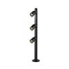 3w 6000k white light three-head black