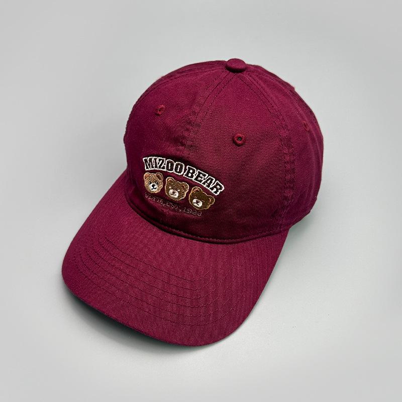 Cartoon Bear Embroidered Baseball Cap For Men And Women Cute Sunshade Casual Outdoor Cap