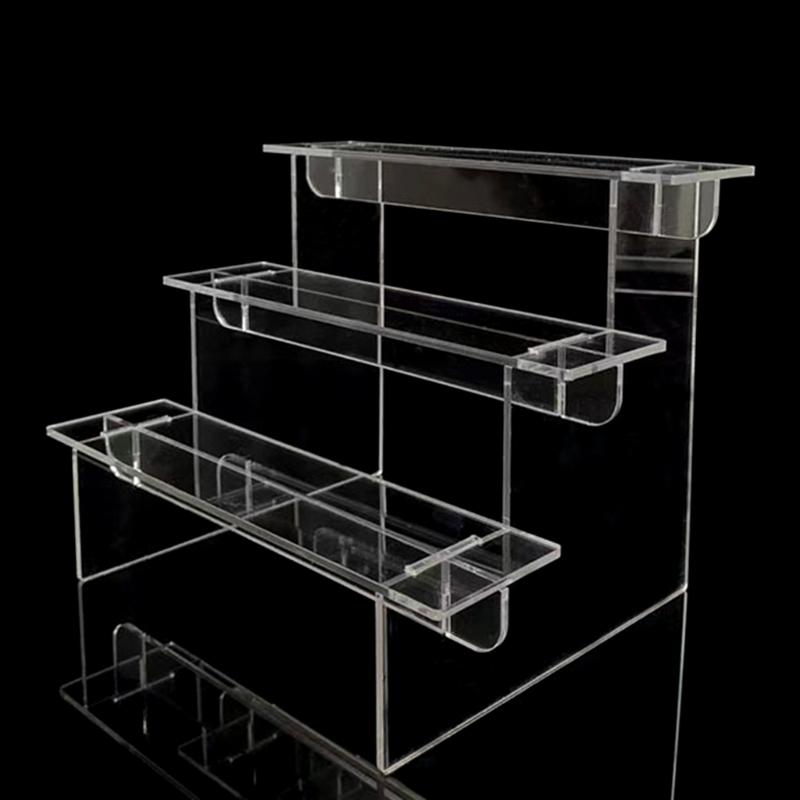 

1-5 Tiers Clear Acrylic Display Stand Display Shelf for Candy Cupcake Statues and Fragrances Stylish and Functional