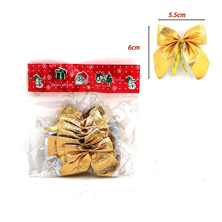 Christmas Bows Ornaments - Pack of 12 Holiday Decorations & Gifts