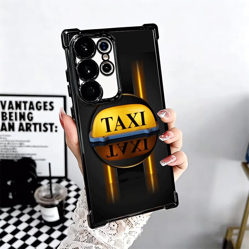 NYC Yellow Taxi Cabs Soft Phone Case For Samsung Galaxy S26 Ultra S25 Edge S24 FE S23 Plus S22 S21 + S20 Plating Anti-Fall Funda