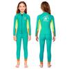 2.5mm Kids Girls Neoprene Wetsuit Set Long Sleeve Separate Diving Suit Snorkeling Surfing Swimming Warmth Protection