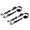 SK11 Buckle-Type Cargo Tie-Down Strap, Short, 2-Pack, 1800mm, BT-180SBL, Black