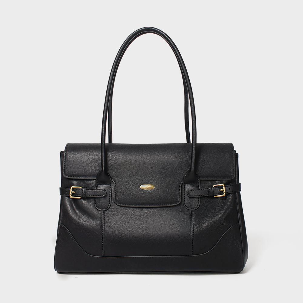 Simple First Layer Cowhide Leather Large Capacity 2026 Commuter Retro Handbag Fashionable Shoulder Underarm Tote Bag