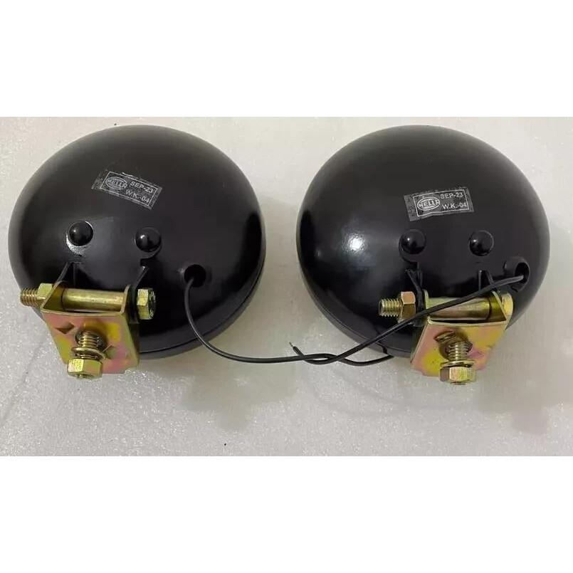 Pair Hella Yellow Fog Lamp With Cover With Bulb H3 Halogen Bulb Universal K585