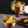 1Pc Dessert Cup Cafe Fruit Easy To Clean Ice Cream Bowl Hotel High Footed Stainless Steel Pudding