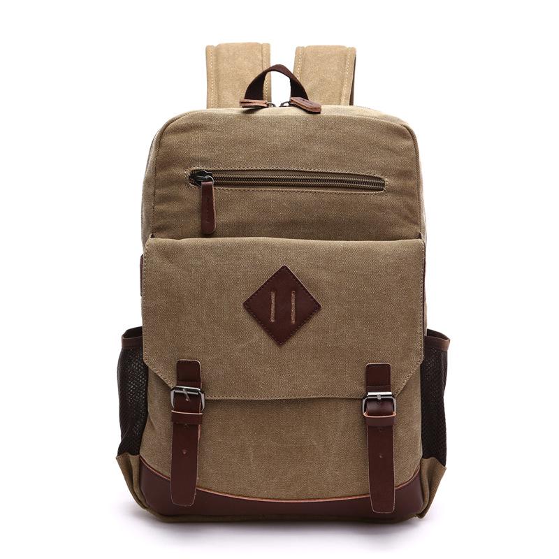 Mens Large Vintage Canvas Backpack for Men Canvas Bookpack Fits Most 15.6 Inches Laptop School Laptop Bag Hiking Travel Rucksack