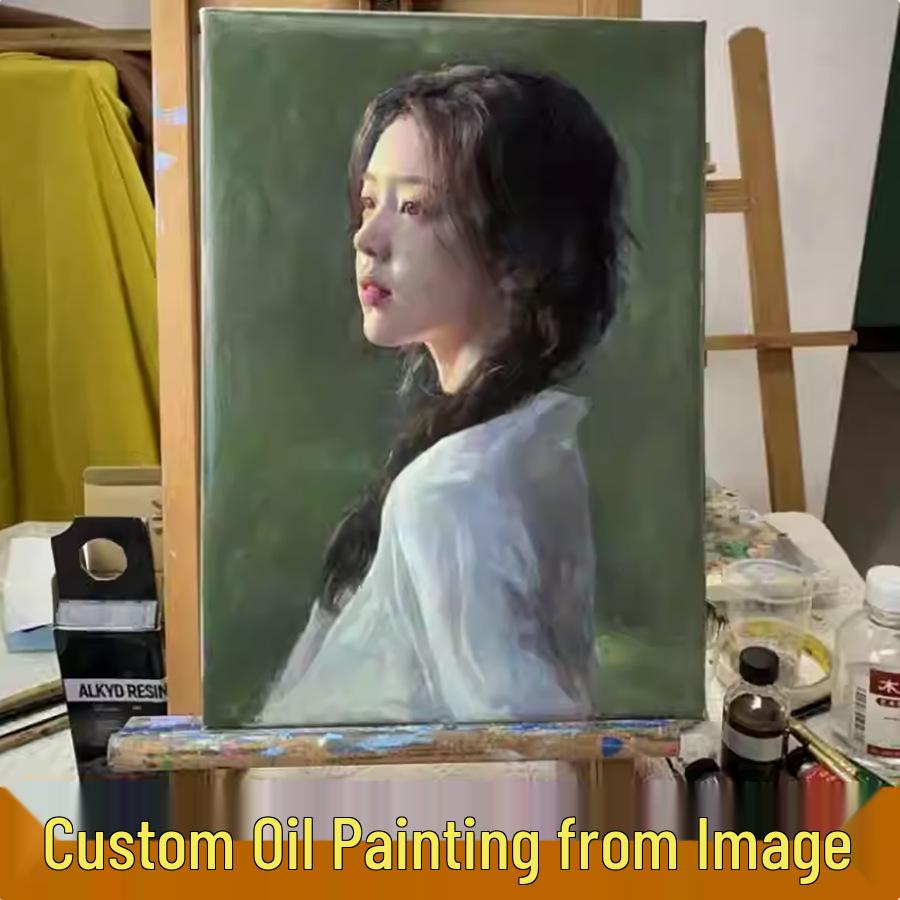 

Custom Hand-Painted Oil Paintings: Portraits, Pets, Landscapes, Weddings - Any Image, No Subject Limits. 40x60cm canvas