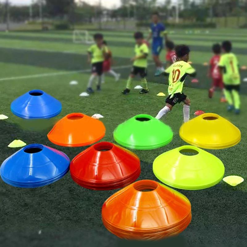 Conjunto de 12 Cones Equipamento de Treino de Futebol Brinquedo Para Criança Cones de Disco Profissional Obstáculos de Exercício de Agilidade Desvio Adereço de Treino Esportivo