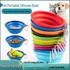 Portable Folding Pet Bowl with Buckle - Silicone TPE Travel Bowl for Dogs