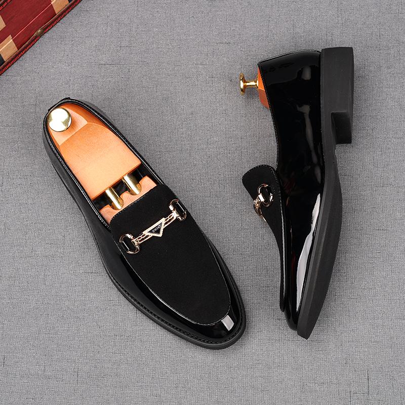 

Модный дизайнер Мужские остроносые слипоны с заклепками в стиле рок Мужские дизайнерские лоферы для вождения Выпускной вечер Свадебное платье Zapatillas Hombre 44