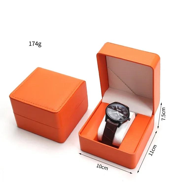 Watch Storage Box PU Single Watch Display Case Wristwatch Watch Holder Travel Jewelry Watch Organizer For Men Gift