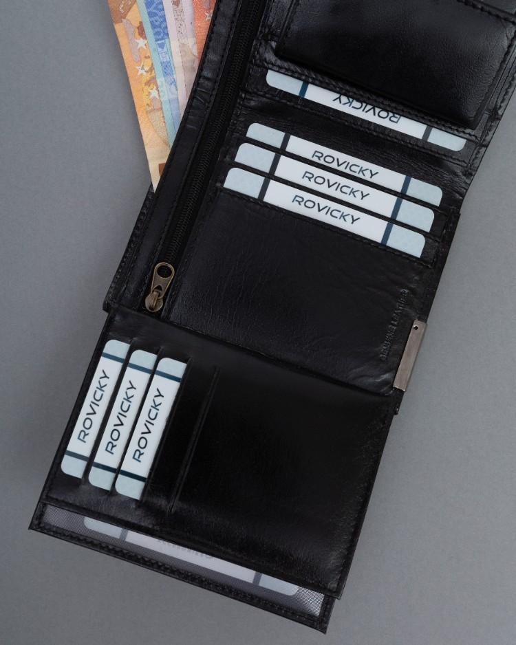 Men's Leather Wallet RM-06-BCF-BP-9557 Black