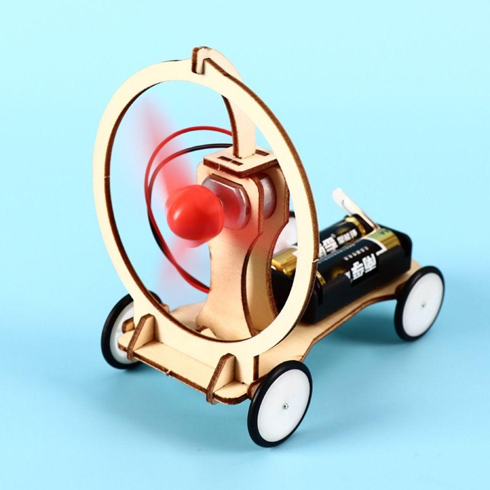 DIY Kits STEM Electric Wind Car Scientific Science Experiment Toy Premium Wind Power Car  Kids