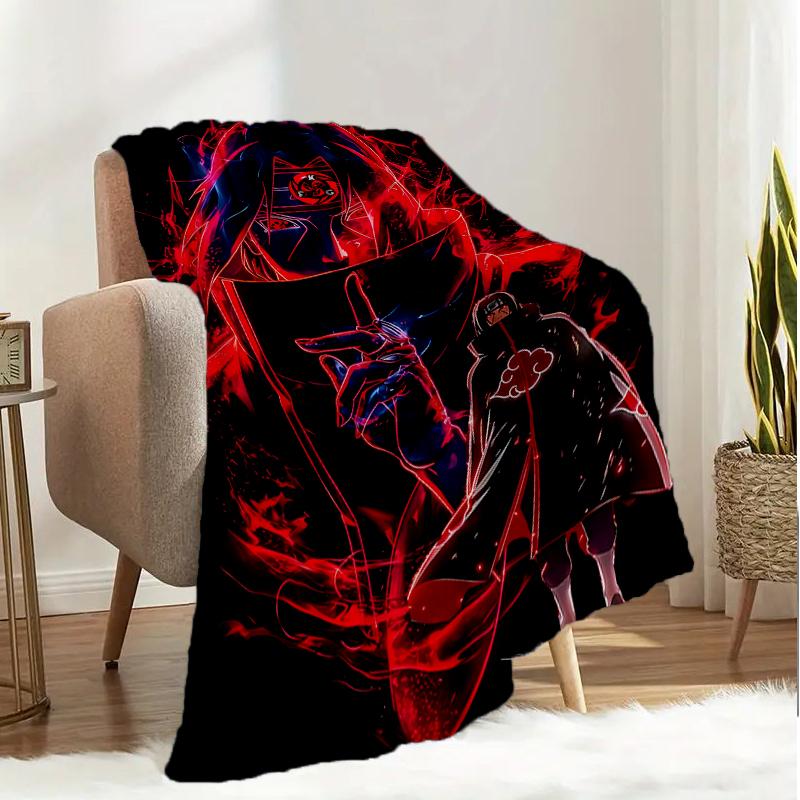 Dark Anime ninja Character Blanket Lightweight Ideal Bedding Blanket Perfect for Travel, Camping, Living Rooms, Offices, Sofas, Fan Christmas gift