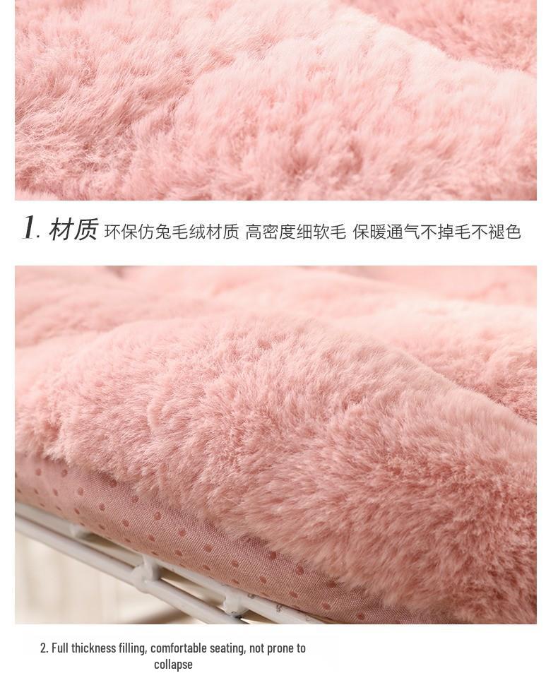 Rose Petal Plush Office Chair Cushion - Comfort for Long Sitting Sessions