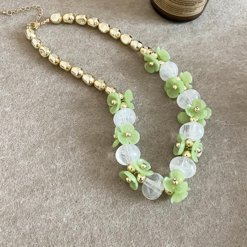 Bohemian Kleurrijke Acryl Kralen Choker Ketting Voor Vrouwen Mode Statement Sleutelbeen Ketting Esthetische Y2K Nek Sieraden