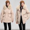 Women's Clothing Velvet Thickened Pie Overcomes Women's Short Winter New Big Fur Collar Slim and Thin Cotton Jacket