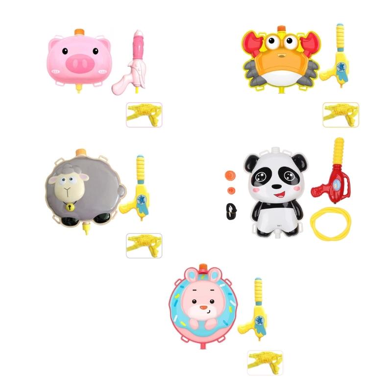 Cartoon Backpack Water Gun Beach Toy Water Spray Toy Kids Non-leakage Water Fighting Toy Summer Outdoor Activity Game