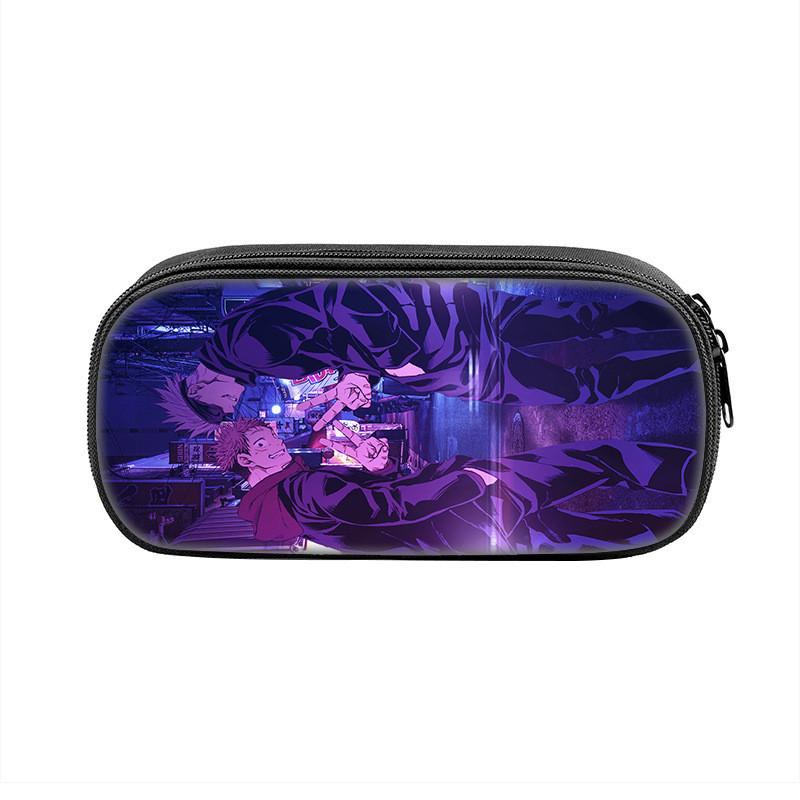 Jujutsu Kaisen Anime Character Print Student Single Layer Stationery Storage Bag For Students And Teenagers