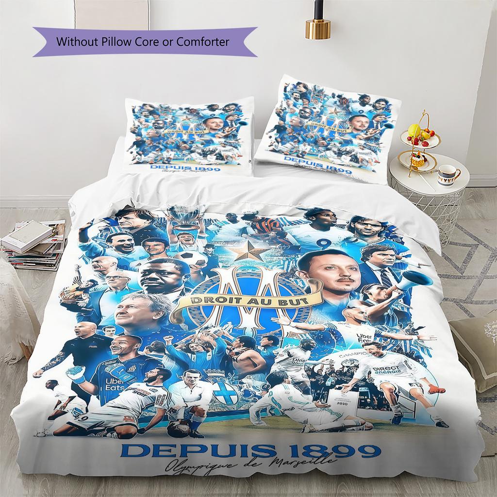 Marseille Pattern Bedding Quilt Set Quilt Cover Pillowcase Home Decoration Birthday Gift (1 * duvet cover + 2 * pillowcase, without core)
