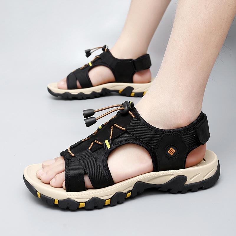 Sandals Men's Trendy Outdoor Sports Leather Casual Shoes Slippers 2025 New Summer Versatile Breathable Men's Beach Shoes