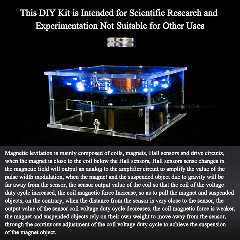 DIY Magnetic Levitation Kit Experiment Soldering Project Practice Solder Assembly 2-5W 150G Load Magnet Electronic Kit