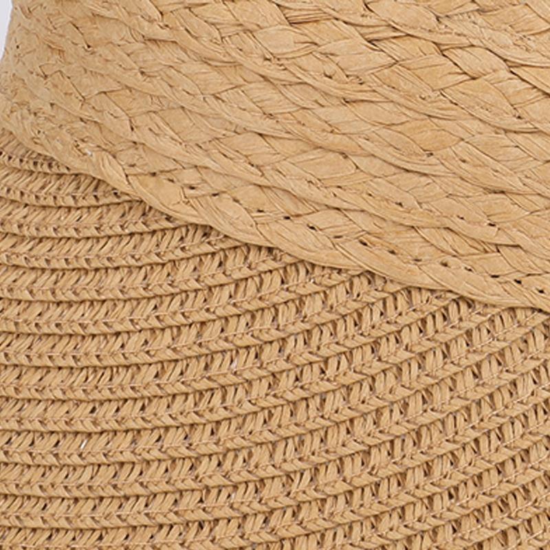 Summer sun hat for women, outdoor travel, leisure, versatile, woven straw top hat, headband, large eave sun protection sun hat
