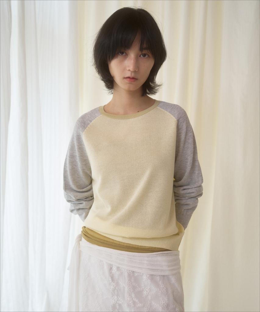 Manggomaenipeullijeu Herrit Raglan Knit_Yellow