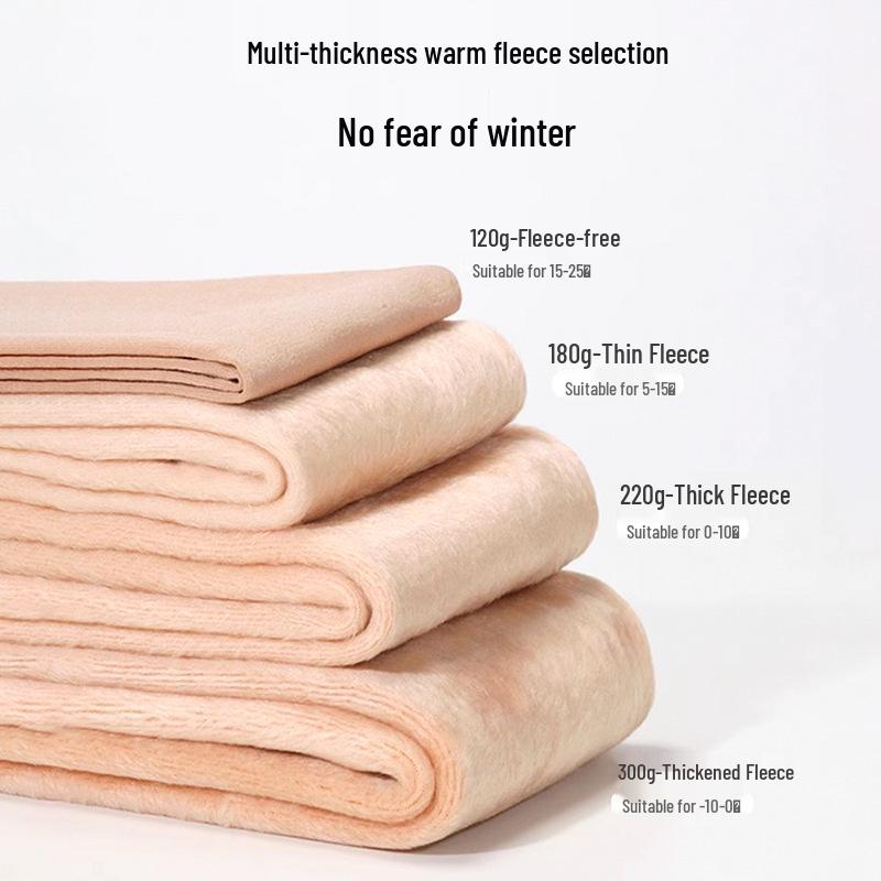 Double Layer Nude-Look Fleece-Lined Tights - Non-Slip, Warm, Thick Knit Leggings for Autumn/Winter