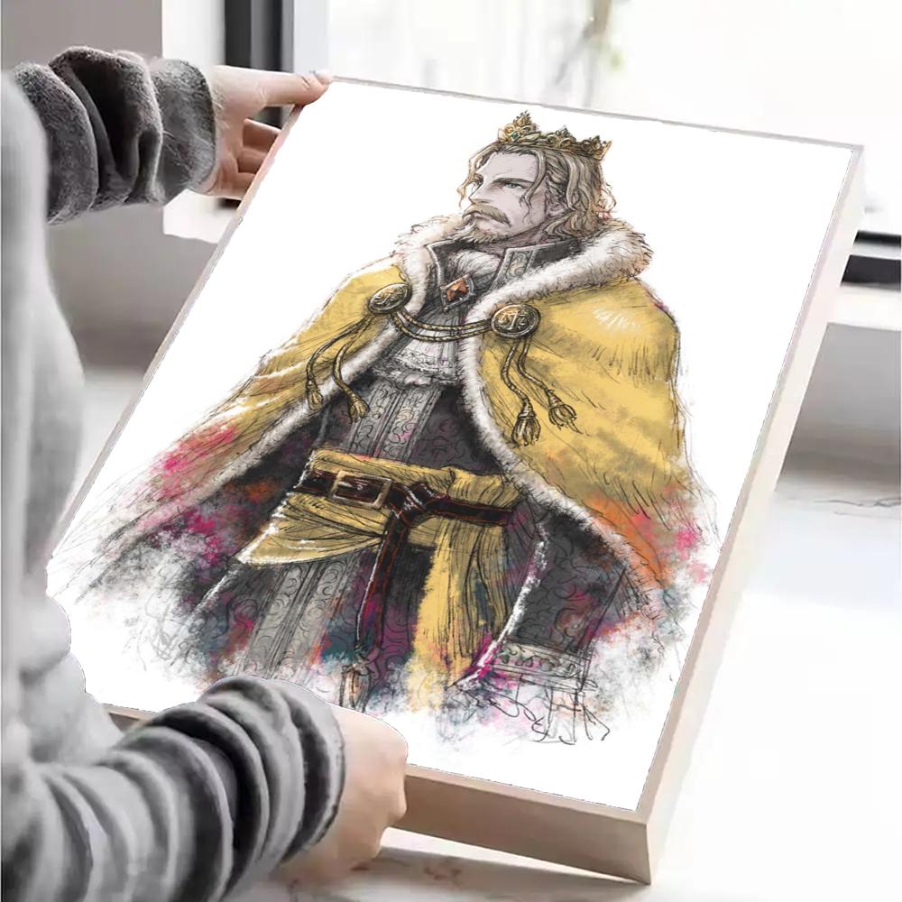 Crpg Classic Strategy Game T-Triangle Strategy 2 Poster Sticky Painting With Prints Home Bedroom Living Room Decoration Gift Peach skin 18*18(CM)-1Pcs