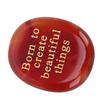 Engraved Stone Born to Create Beautiful Things Red Agate Worry Stone Motivational Present for Yourself Parents Family