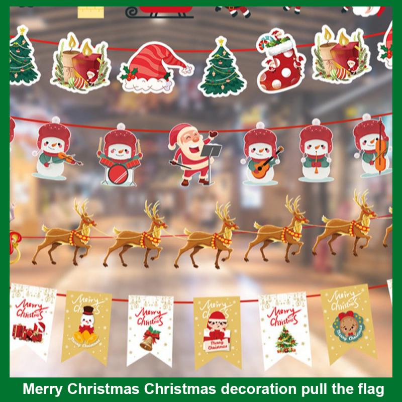 Christmas Banner 2024 Merry Christmas Decorations For Home Garland Santa Claus Navidad For Xmas Gift Noel Decor New Year 2025
