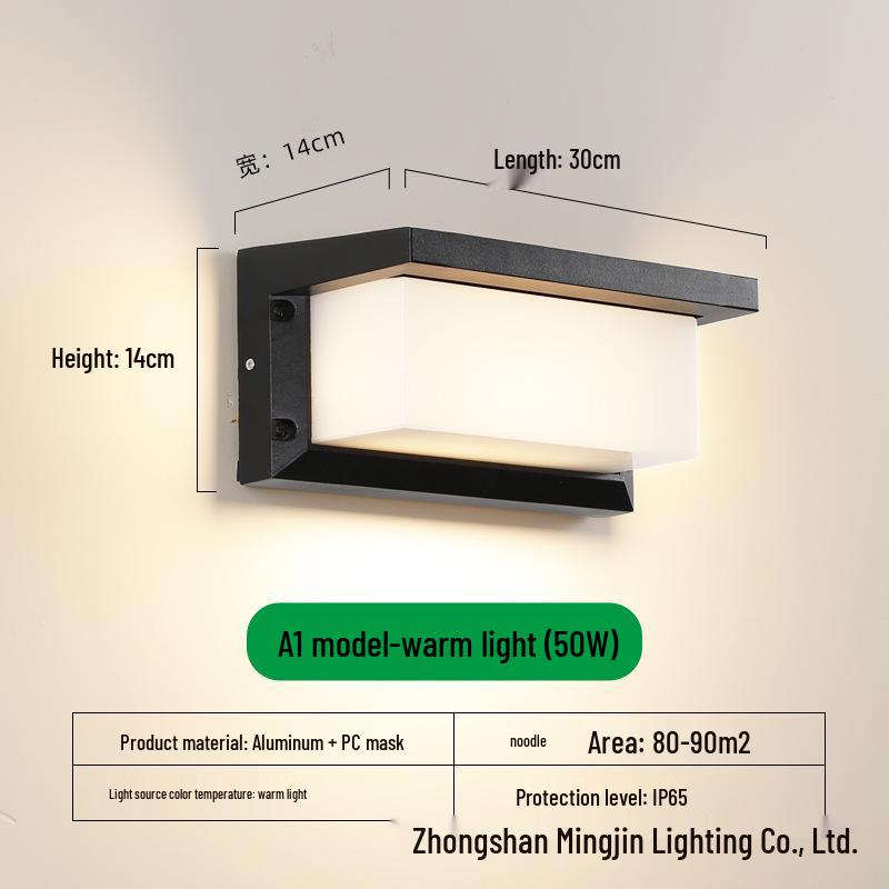LED Waterproof Outdoor Wall Light for Balcony, Corridor, Courtyard, and Garden
