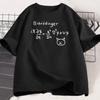 Funny Quantum Mechanics Cat Printed T-shirt Men Women Cotton Short Sleeve Tshirt Oversized Round Neck Breathable Tee Clothing