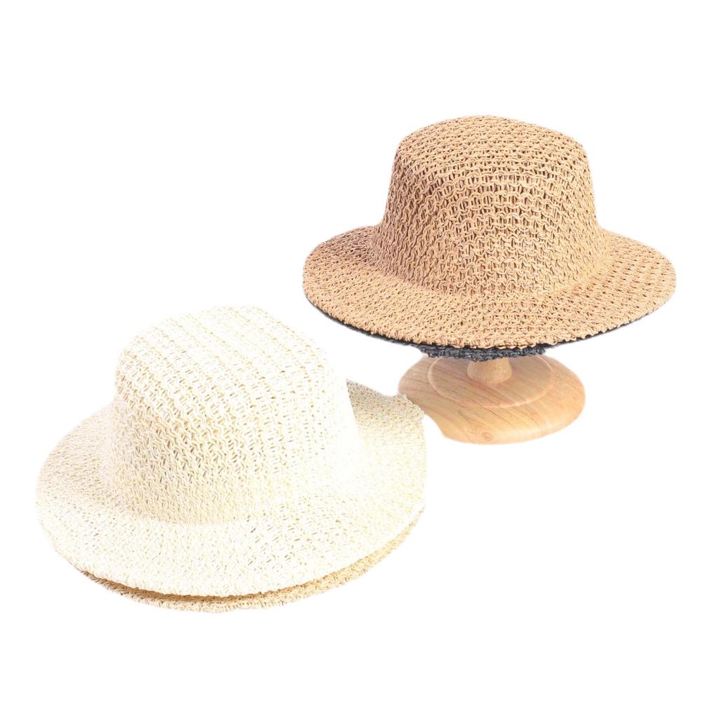 Popular Fashion Hollow Woven Dome Straw Hat, Men's and Women's Fashion Summer Sunscreen Shade Straw Hat