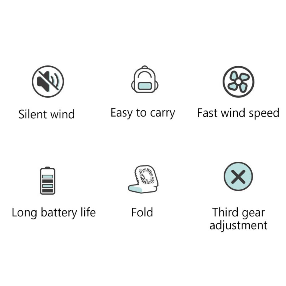 Summmer Fasshion USB Air Portable Rechargeable Hanging Neck Cooling Fan Mini Power Foldable Bank