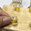 5Pcs Mini Beer Mugs Realistic Beautifully Small High Simulation Exquisite Decorative Compact 1/12 Dollhouse Miniature Cup Drinks Model Toy Scene Props