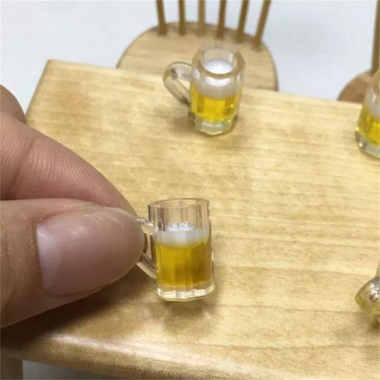 5Pcs Mini Beer Mugs Realistic Beautifully Small High Simulation Exquisite Decorative Compact 1/12 Dollhouse Miniature Cup Drinks Model Toy Scene Props
