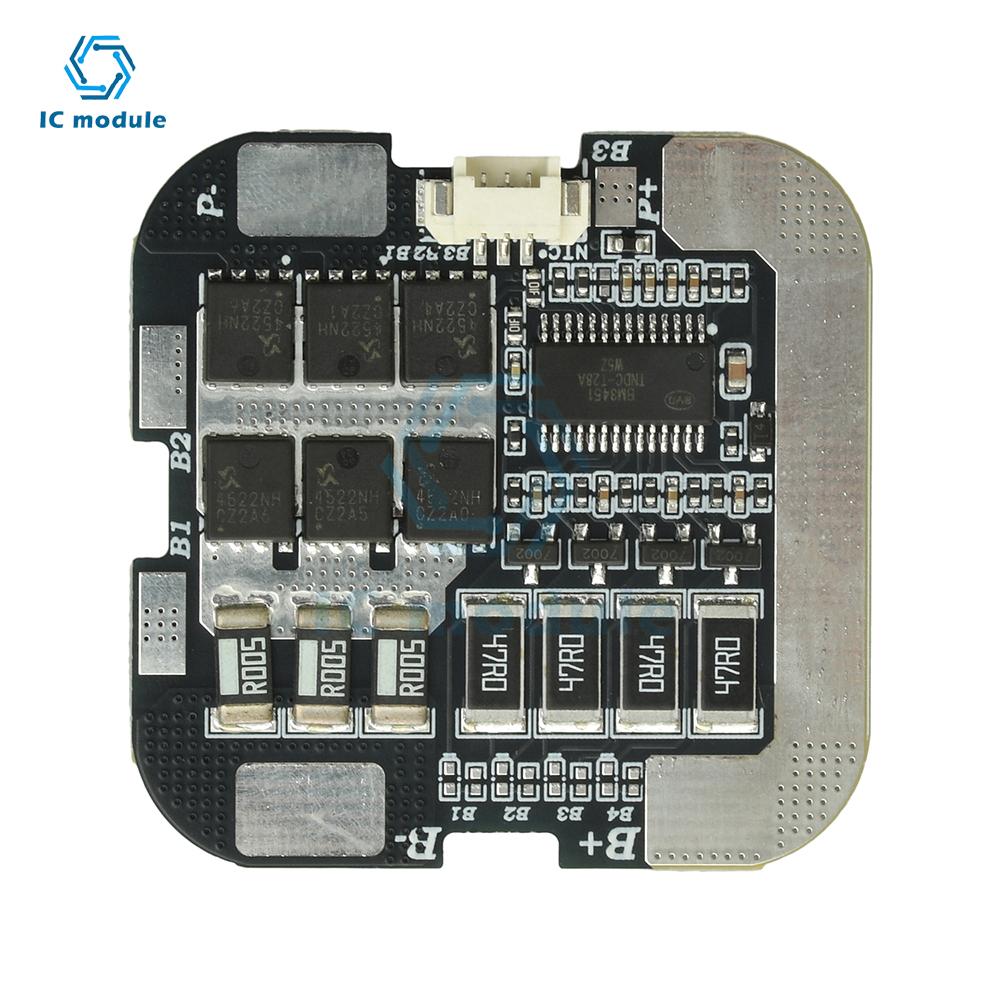 Lithium Battery Protection Board with Balancing Function, 3.7V Series Battery Packs, 4S, 60A, 21700/18650